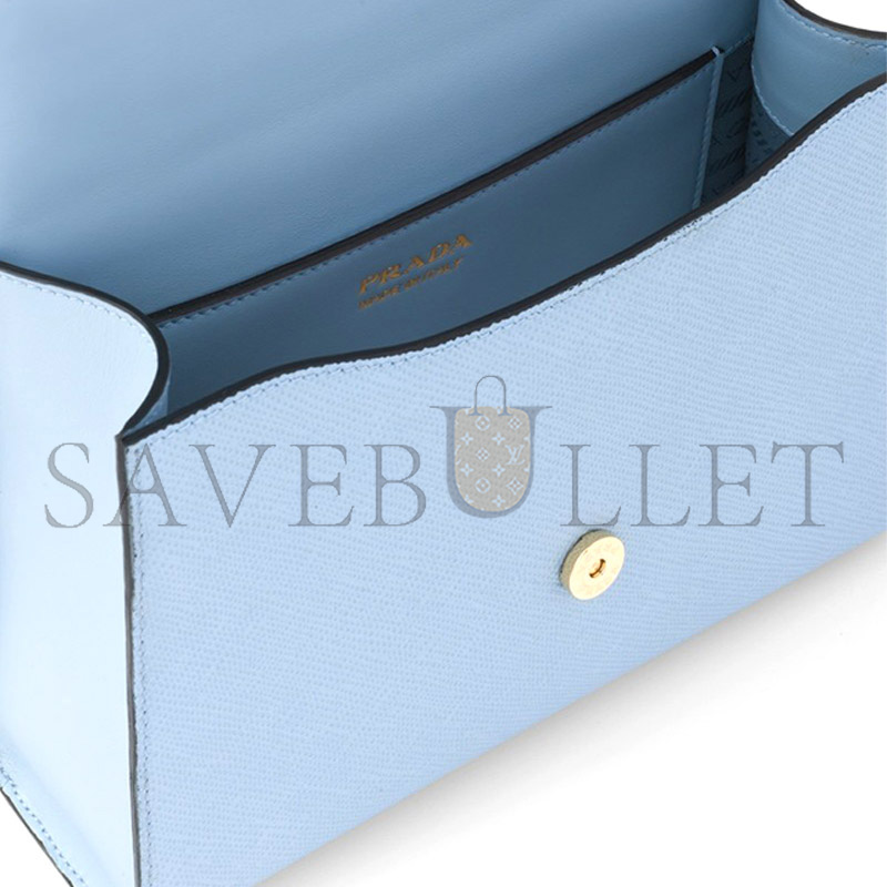 Pra*a monochrome saffiano leather bag 1bd317 (21*14*6.5cm)